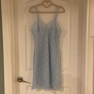 Vintage St. Michael Lingerie Full Slip blue​​​​​​​​​